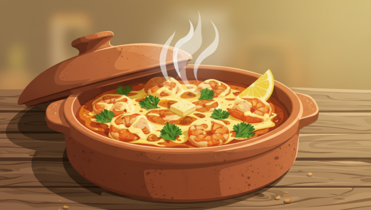 Tereyağlı ve Kaşarlı Karides Güveç: Denize Açılan Lezzet Şöleni