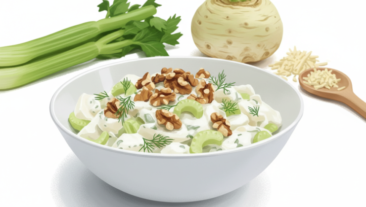 Yoğurtlu Cevizli Kereviz Salatası: Sofralarınıza Akdeniz Esintisi Katın